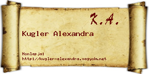 Kugler Alexandra névjegykártya