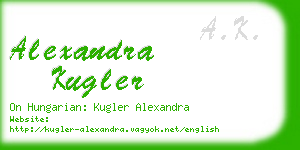 alexandra kugler business card